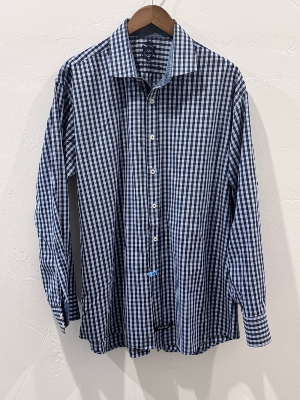 English Laundry Men's Long Sleeve Button Down Shirt Sz. 17.5 (34/35) Flip Cuffs
